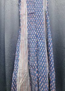 Cute Blue Dress Or Kurti With Slit In Front