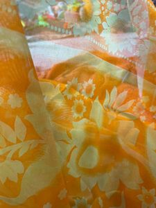 Floral Yellow Saree