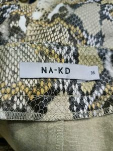 Python Print Leather Straight Pant Size 30