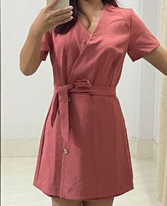 Dusty Rose Wrap Romper
