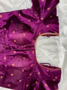 Purple Readymade Saree Blouse