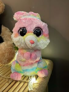 Rainbow Striped Bunny Plush