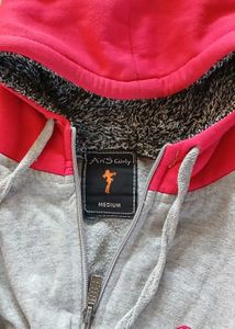 Craftfly Grey &amp; Pink Hoodie