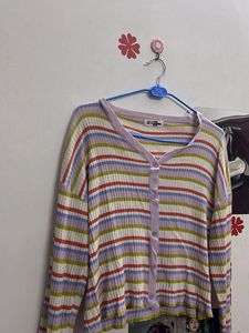Striped Knit Cardigan