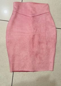 Pink Straight Bodycon Skirt