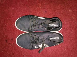 Black Graphic Print Sneakers