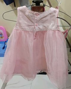 Hopscotch Pink Cute Frock For Baby Girl