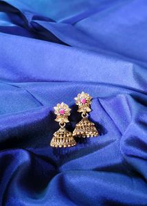 Golden Jhumka Earrings