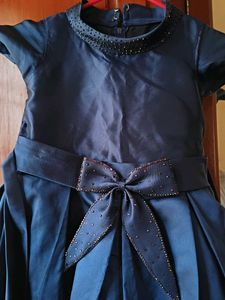 Elegant Navy Blue Girls' Dress