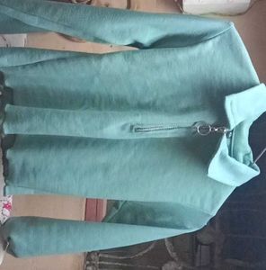 Mint Green Zip-Up Top