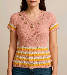 Vintage Pink Knitted Top