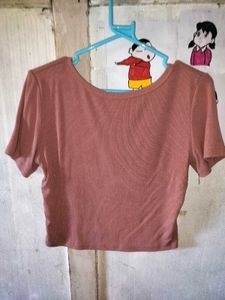Cute Brown Crop Top