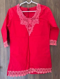 U&F Red Kurti