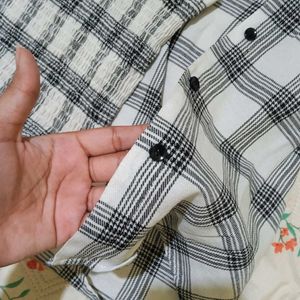 Checked Top &amp; Shirt Set