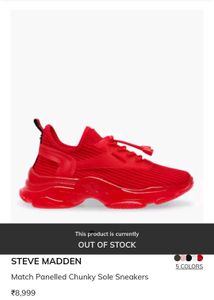 Red Steve Madden Knit Sneakers