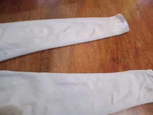 White Elastic Waist Pants