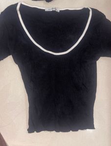 Stylish Deep U-Neck Top