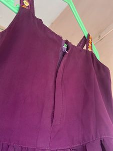 Embroidered Purple Dress