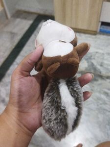 Set Of 3 Cute Suffted Squirrels Key Chain.