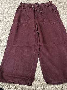 Very Cool Wine Burgundy Coloured Culottes