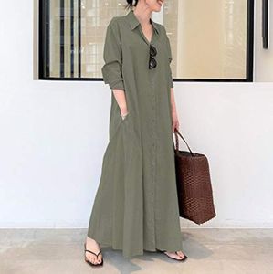H&M Pintresty Oversized Khaki Green Dress