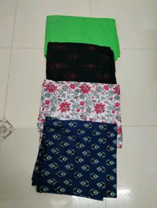Combo Of 4 Cotton Fabric For Kurti
