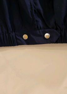 Navy V-Neck Cropped Top