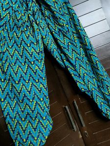 Blue Patterned Cotton Salwar