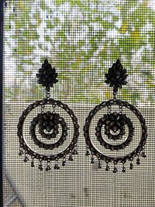 Oxidized Chandbali
