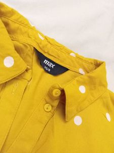 MAX Yellow Polka Dot Top