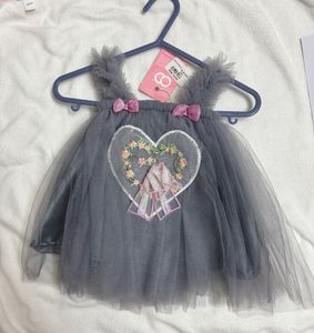 Cute Grey Tulle Dress