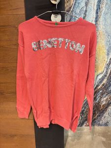 Benetton Coral Knit Sweater