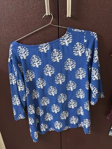 Blue Printed Top