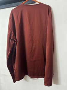 Elegant Brown Long Sleeve Top