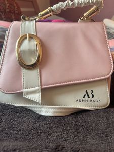 Pink n white elegant slingbag