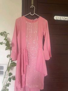 Pink Sequin Tunic Dress