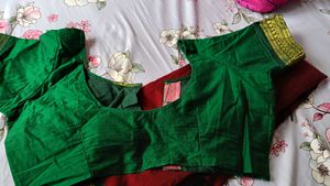 Womens Traditional pure cotton Saree with blouse