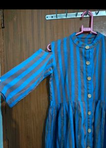Blue Striped Kurti