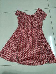 Red Floral Mini Dress | Selling at Half Price