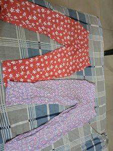 Floral Print Leggings (Set of 2)
