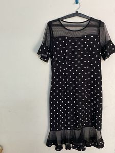 Polka Dot Mesh Dress