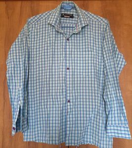 Checked Blue Dress Shirt