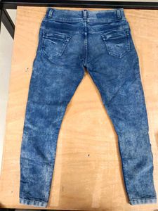 Stylish Blue Distressed Jeans