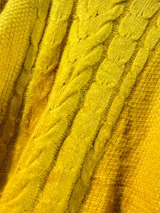 branded yellow woolen top for women