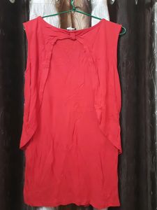 Coral &amp; Patterned Sleeveless Top