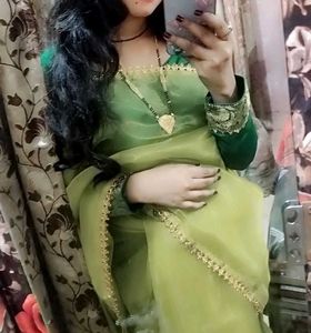 Green Organza Saree