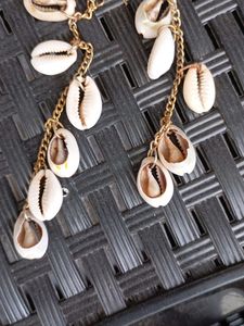 Cowrie Shell Dangle Earrings