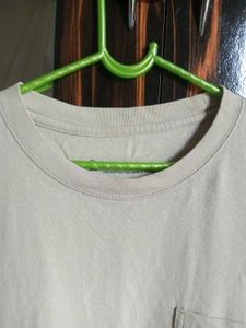 Beige Pocket Tee - Relaxed Fit