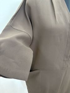 Brown V-Neck Dress