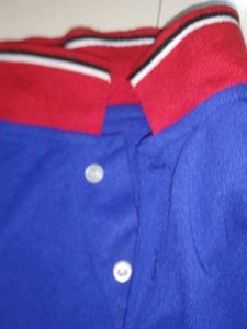 Blue T-shirt with Red Collar